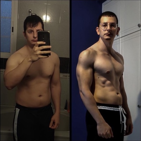 Four month May to October body transformation before and after
